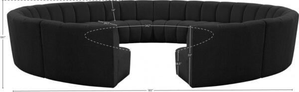 Infinity 178" Boucle Fabric Upholstered 12pc. Modular Sectional