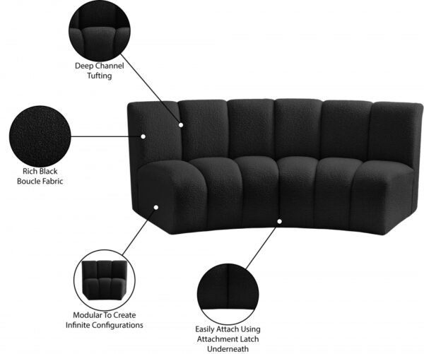Infinity 83" Boucle Fabric Upholstered 2pc. Modular Sectional