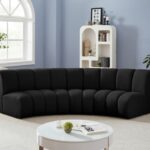 Infinity 119" Boucle Fabric Upholstered 3pc. Modular Sectional