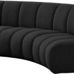 Infinity 119" Boucle Fabric Upholstered 3pc. Modular Sectional