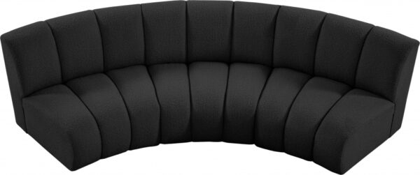 Infinity 119" Boucle Fabric Upholstered 3pc. Modular Sectional
