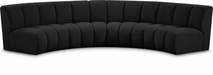 Infinity 148" Boucle Fabric Upholstered 4pc. Modular Sectional