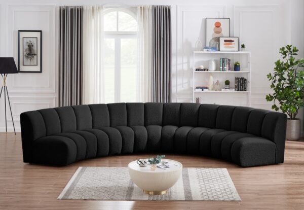 Infinity 167" Boucle Fabric Upholstered 5pc. Modular Sectional