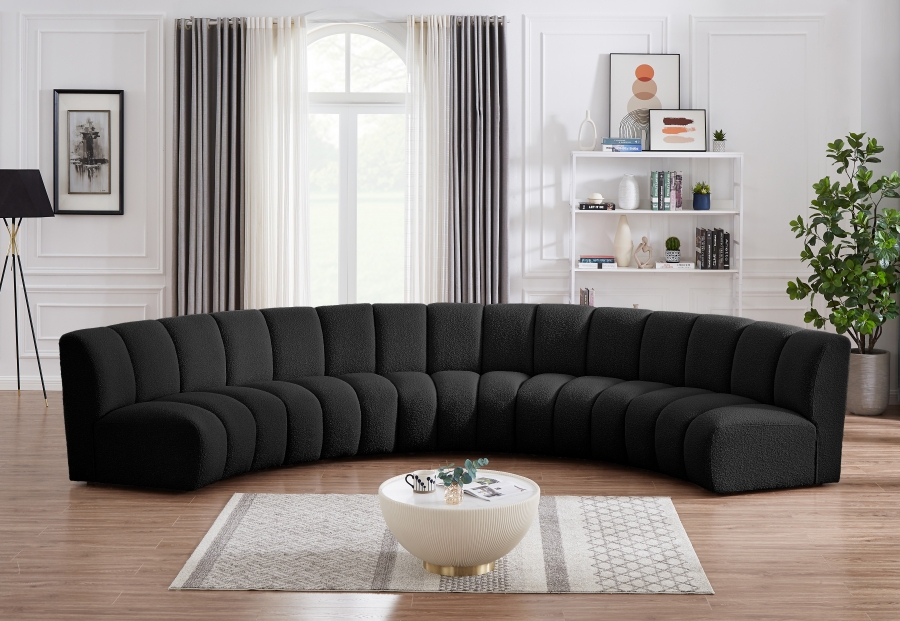 Infinity 167" Boucle Fabric Upholstered 5pc. Modular Sectional