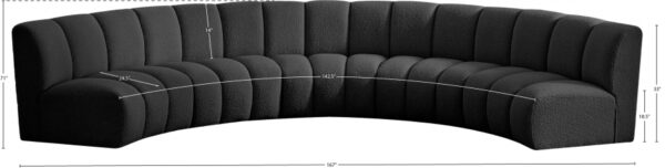 Infinity 167" Boucle Fabric Upholstered 5pc. Modular Sectional