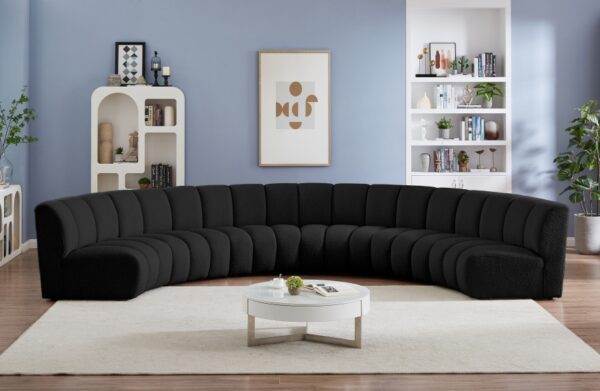 Infinity 176" Boucle Fabric Upholstered 6pc. Modular Sectional