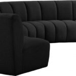 Infinity 176" Boucle Fabric Upholstered 6pc. Modular Sectional