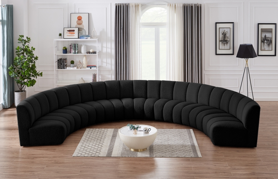 Infinity 178" Boucle Fabric Upholstered 7pc. Modular Sectional
