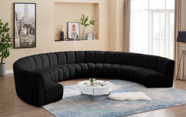 Infinity 178" Boucle Fabric Upholstered 8pc. Modular Sectional