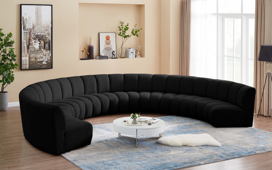 Infinity 178" Boucle Fabric Upholstered 8pc. Modular Sectional