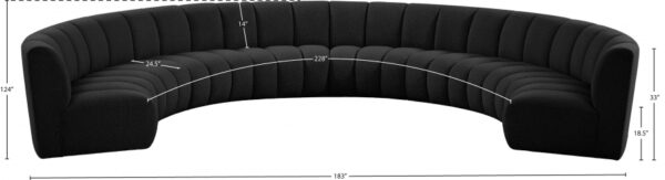 Infinity 178" Boucle Fabric Upholstered 8pc. Modular Sectional
