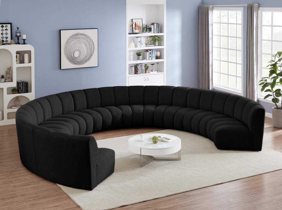 Infinity 178" Boucle Fabric Upholstered 9pc. Modular Sectional