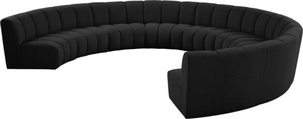 Infinity 178" Boucle Fabric Upholstered 9pc. Modular Sectional