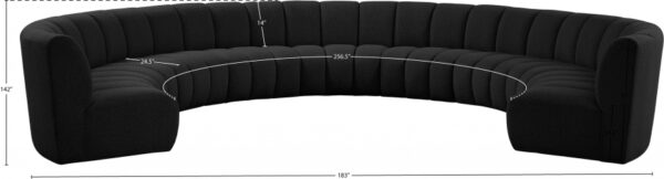 Infinity 178" Boucle Fabric Upholstered 9pc. Modular Sectional