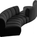 Infinity 154" Boucle Fabric Upholstered 4pc. Modular Sectional