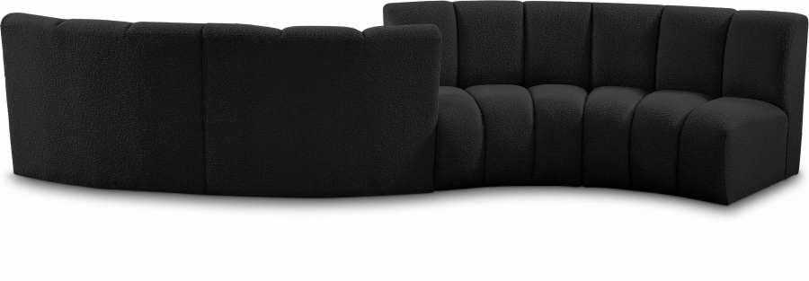 Infinity 154" Boucle Fabric Upholstered 4pc. Modular Sectional