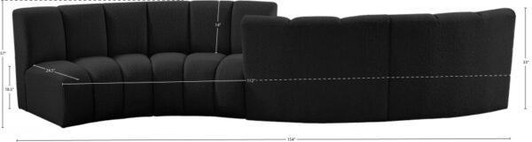 Infinity 154" Boucle Fabric Upholstered 4pc. Modular Sectional