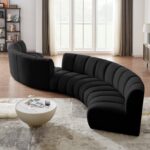 Infinity 217" Boucle Fabric Upholstered 6pc. Modular Sectional
