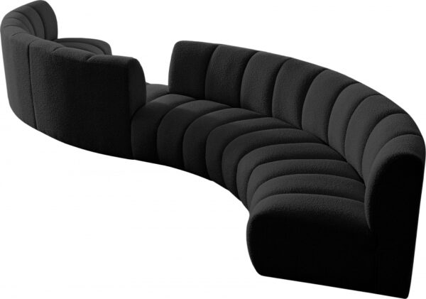 Infinity 217" Boucle Fabric Upholstered 6pc. Modular Sectional