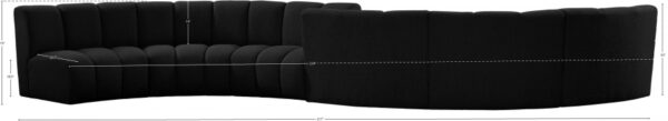 Infinity 217" Boucle Fabric Upholstered 6pc. Modular Sectional