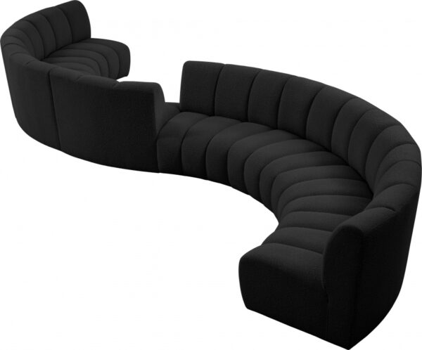Infinity 268" Boucle Fabric Upholstered 8pc. Modular Sectional