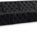 Tuft 128" Velvet Upholstered 4pc. Modular Sofa