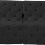 Tuft 128" Velvet Upholstered 4pc. Modular Sofa