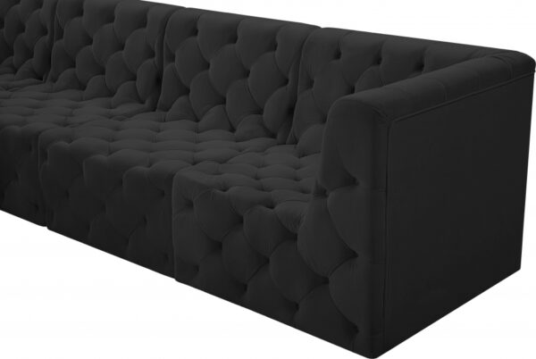 Tuft 128" Velvet Upholstered 4pc. Modular Sofa