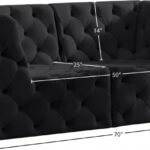 Tuft 70" Velvet Upholstered 2pc. Modular Loveseat