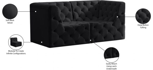Tuft 70" Velvet Upholstered 2pc. Modular Loveseat