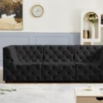 Tuft 99" Velvet Upholstered 3pc. Modular Sofa