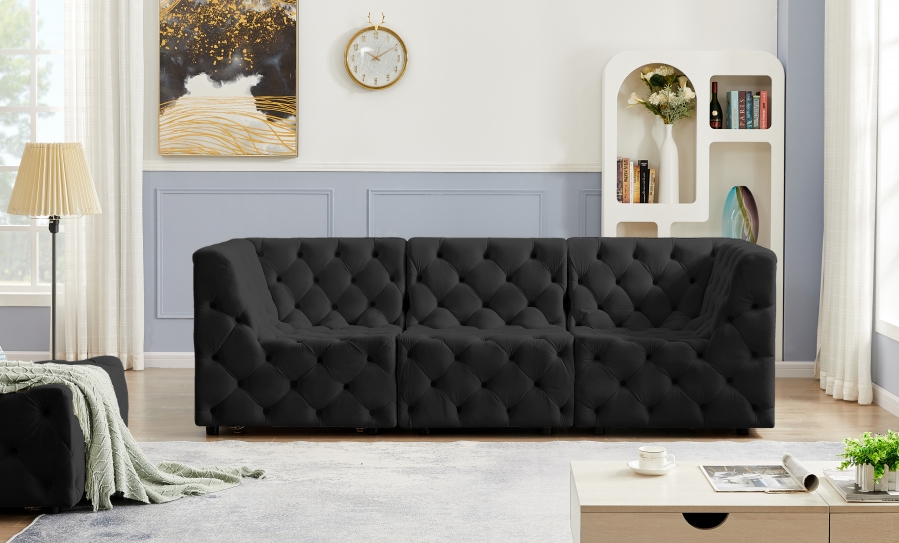 Tuft 99" Velvet Upholstered 3pc. Modular Sofa