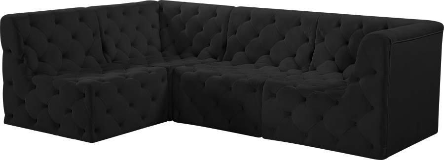 Tuft 99" Velvet Upholstered 4pc. Modular Sectional