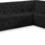 Tuft 99" Velvet Upholstered 4pc. Modular Sectional