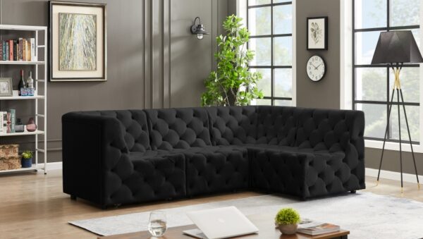 Tuft 99" Velvet Upholstered 4pc. Modular Sectional