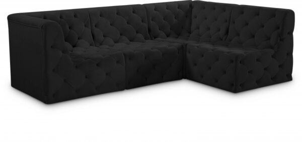 Tuft 99" Velvet Upholstered 4pc. Modular Sectional