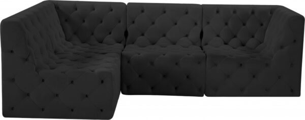 Tuft 99" Velvet Upholstered 4pc. Modular Sectional