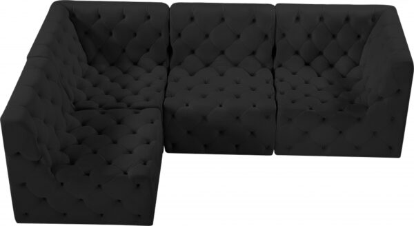 Tuft 99" Velvet Upholstered 4pc. Modular Sectional