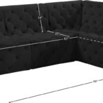 Tuft 99" Velvet Upholstered 4pc. Modular Sectional