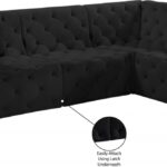 Tuft 99" Velvet Upholstered 4pc. Modular Sectional