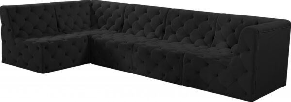 Tuft 128" Velvet Upholstered 5pc. Modular Sectional
