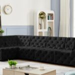 Tuft 128" Velvet Upholstered 5pc. Modular Sectional