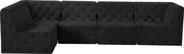 Tuft 128" Velvet Upholstered 5pc. Modular Sectional