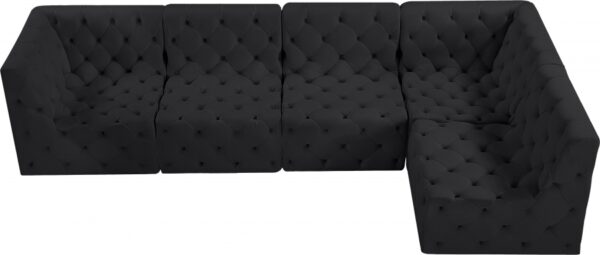 Tuft 128" Velvet Upholstered 5pc. Modular Sectional