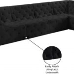 Tuft 128" Velvet Upholstered 5pc. Modular Sectional