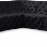 Tuft 93" Velvet Upholstered 5pc. Modular Sectional