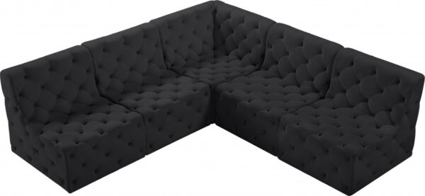 Tuft 93" Velvet Upholstered 5pc. Modular Sectional