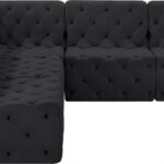 Tuft 93" Velvet Upholstered 5pc. Modular Sectional