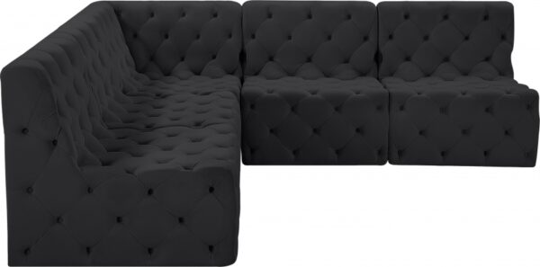 Tuft 93" Velvet Upholstered 5pc. Modular Sectional