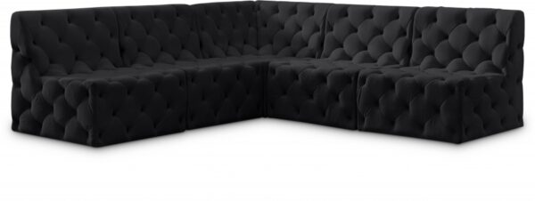Tuft 93" Velvet Upholstered 5pc. Modular Sectional